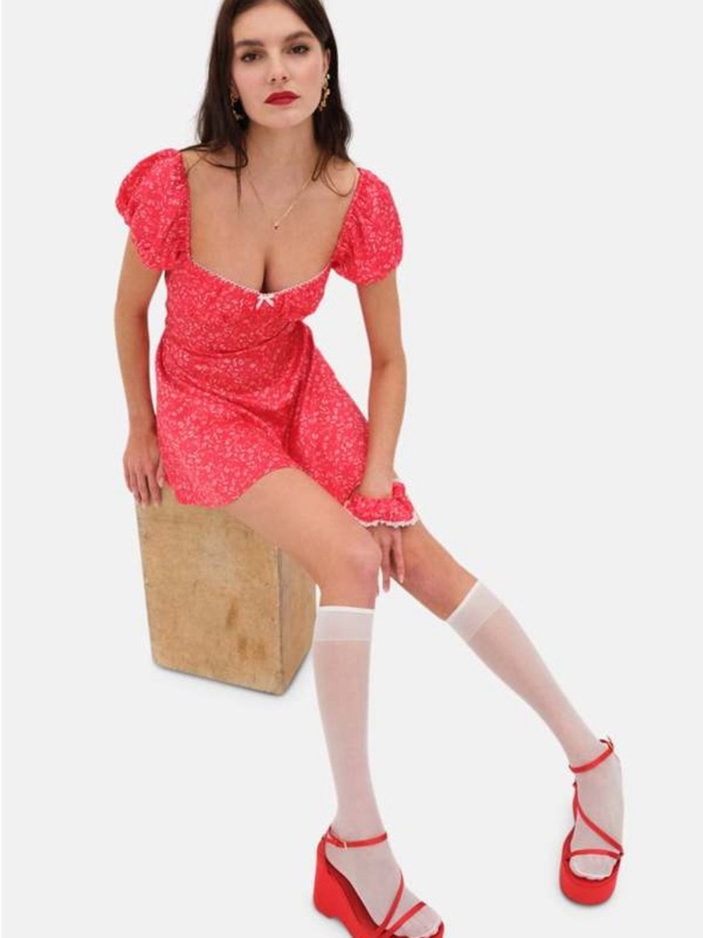 For Love & Lemons Antonia Floral Mini Dress